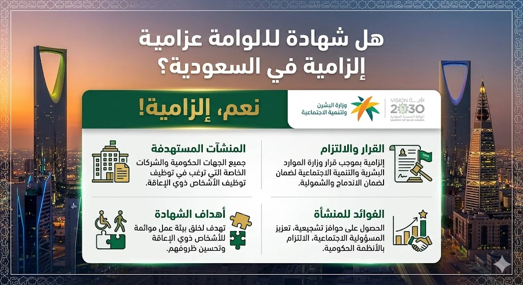 هل شهادة المواءمة إلزامية في السعودية