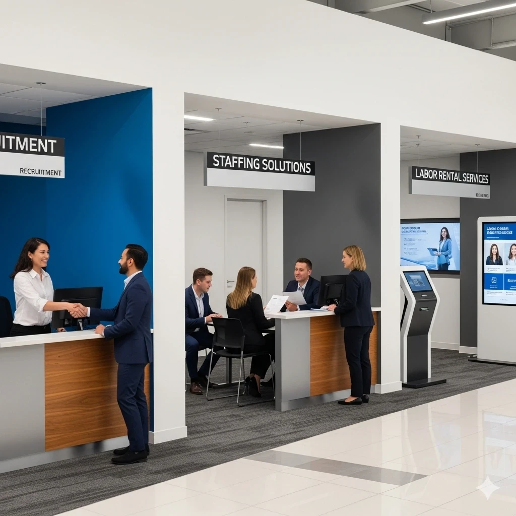 Услуги по подбору персонала, рекрутингу и предоставлению рабочей силы в аренду
